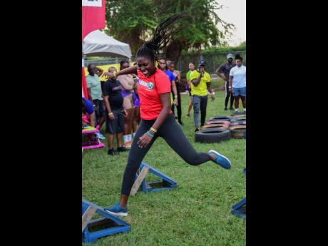 Credit: Antoine Lodge Nyokia Graham began to feel the burn early on.