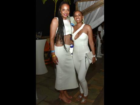  Bianca Bell (left) and Kiana Cunningham went for daring cuts. 