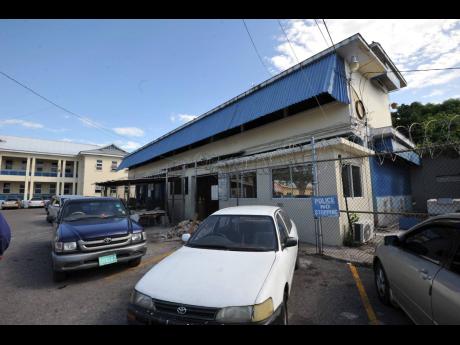 The cell block at the Half-Way Tree police station in St Andrew. 