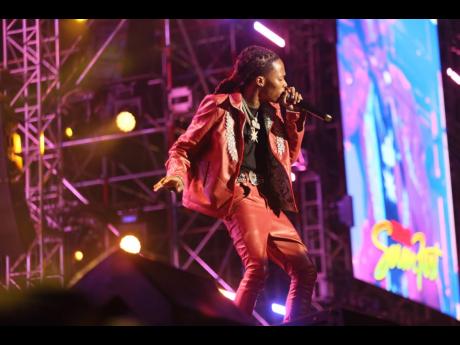 Armani on stage at Reggae Sumfest 2024 in Catherine Hall, Montego Bay, St James.