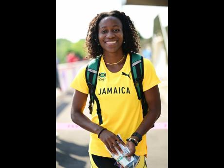 200 metres sprinter Lanae-Tava Thomas at a training session at the Complexe sportif de l’île des Vannes in Paris, France, yesterday.