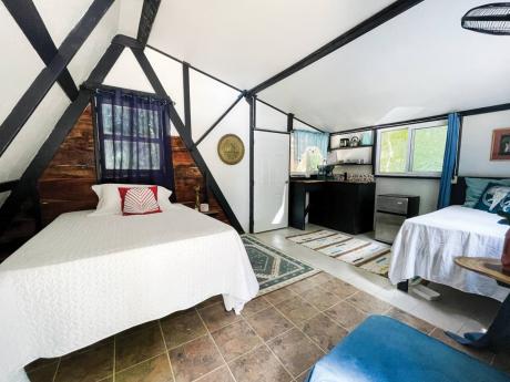 
An angular-shaped interior grabs your immediate attention.