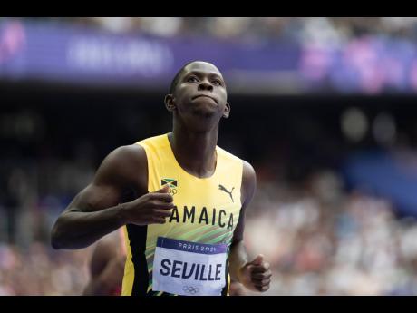 Credit: Gladstone Taylor/Multimedia Photo Editor Oblique Seville looks a picture of comfort as he cruises into the semi-finals of the men’s 100 metres at the Olympic Games inside the Stade de France yesterday.