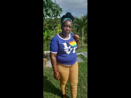 
Kerry-Ann Brown standing outside the St Ann’s Bay Regional Hospital a week before her daughter passed last Thursday.