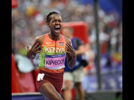 Kenya’s Faith Kipyegon is deliriously happy at becoming the first woman to win three gold medals in any one track event at the Olympic Games. Kipyegon defended her women’s 1500-metre title yesterday.