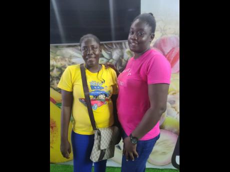 Sisters Latoya (left) and Tashana Newell, farmers in Ramble, St Thomas.