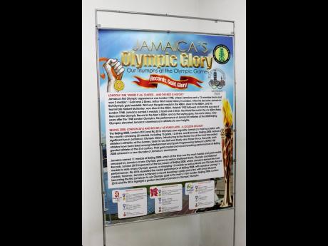 Credit: Paul Williams A storyboard telling the history of Jamaica’s participation in the Olympic Games.
