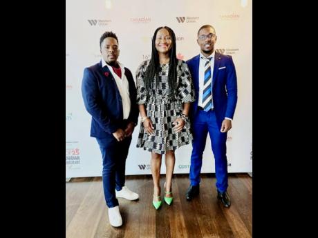 Credit: Contributed Honourees (from left); chef Noel Cunningham; poet Nadine Williams and financial expert Andre Smith.