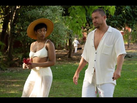 When tech billionaire Slater King (Channing Tatum) meets cocktail waitress Frida (Naomi Ackie) at his fundraising gala, sparks fly. He invites her to join him and his friends on a dream vacation on his private island. It’s paradise but there is something