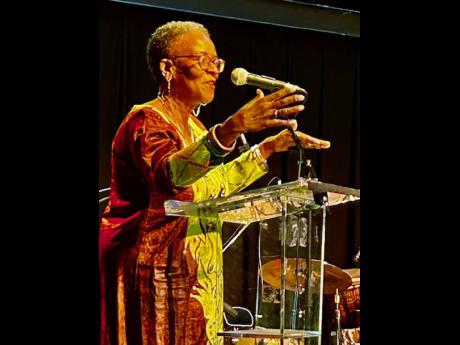 Credit: Contributed Veteran storyteller and author Itah Sadu who was the emcee for the variety show.