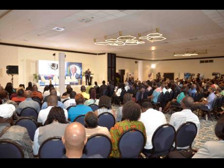 Minister of Industry, Investment, & Commerce, Senator Aubyn Hill, speaking at a recent digital summit held in Kingston, on the Government’s progress in developing a thriving and enabling digital society that fosters greater connectivity among citizens as