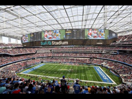 General interior view of SoFi Stadium as the Kansas City Chiefs play the Los Angeles Chargers during an NFL football game on Sunday, September 29, 2024, in Inglewood, California.