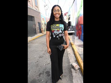 Racquel Blake, the niece of Merritone’s Monte Blake, wears a Merritone graphic tee fit for the occasion.
