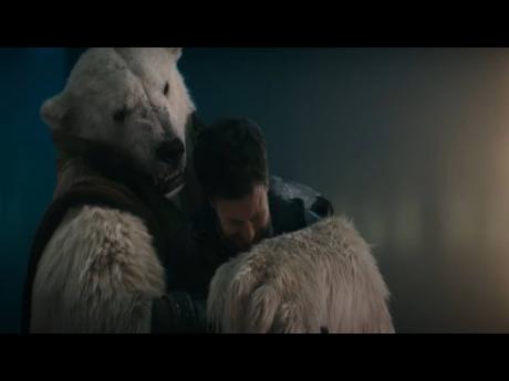 Chris Evans and Kristofer Hivju as Krampus in in ‘Red One’.