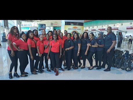Credit: Contributed Players and management team of Jamaica’s Police National Netball Team in Florida for the 2024 Florida Netball Classic. From left: Emma Bennett, Andrea Roberts, Santina McDowell, Stephanie Livingston, Coletta Leslie, Kenesha Bennett, Kerisha Cranston, Cry