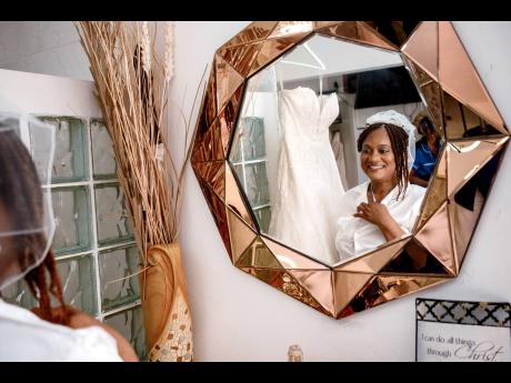 Mirror, mirror on the wall, Carrol was the happiest bride of them all.
