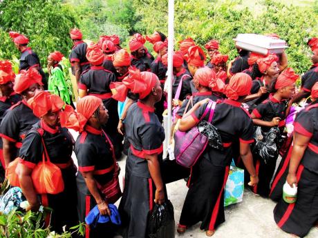 Revivalists participate in an annual pilgrimage to Watt Town in St Ann.