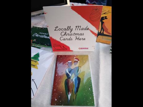 This Reggae Girlz-themed, locally made Christmas card by Gzome Artistry is a bestseller.