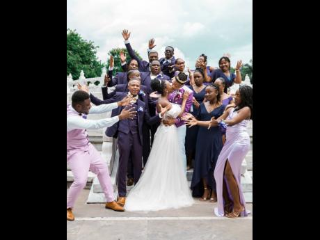 Among the many things on the newly-weds’ gratitude list was the love and support of their wedding party.