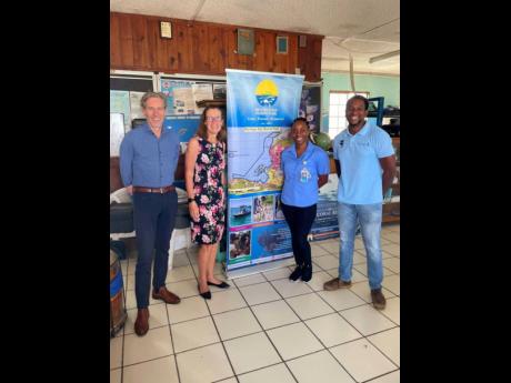 British High Commissioner to Jamaica, Judith Slater, with members of the Montego Bay Marine Park