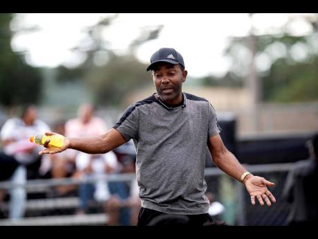 Credit: Gladstone Taylor
Rudolph Speid gesticulating during a Jamaica Premier League football match.