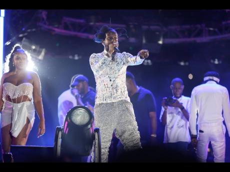 Popcaan performing at Freedom Street held at the National Stadium on New Year's Eve.