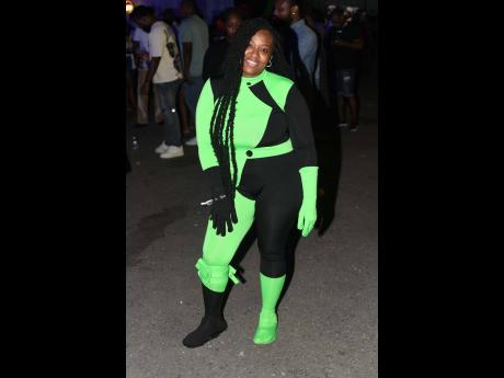 Assistant project manager Akieshae Wellesley Washington stuns as the iconic villain Shego from the animated series Kim Possible.