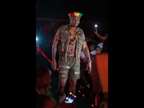 The male costume for Rehgeh, designed by Nikitha Cornwall.