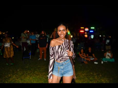 Model Titania Mycko enjoying a night of sweet, groovy reggae music.