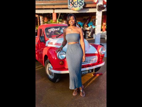Credit: Contributed Amelia Campbell of Rainforest Seafoods made an impression in a sleek, figure-hugging, grey two-piece set.