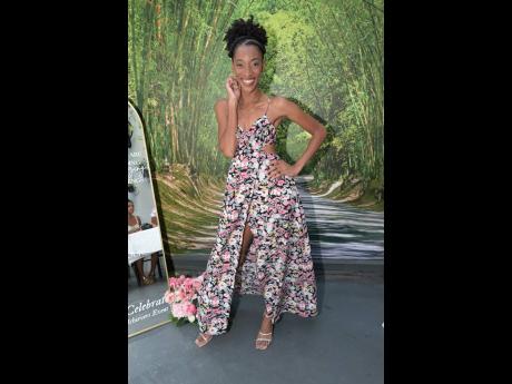 Credit: Rudolph Brown Floral is always in, and Candiece Knight, communications specialist at the Ministry of Health and Wellness, brought the bloom to Sip & Celebrate.