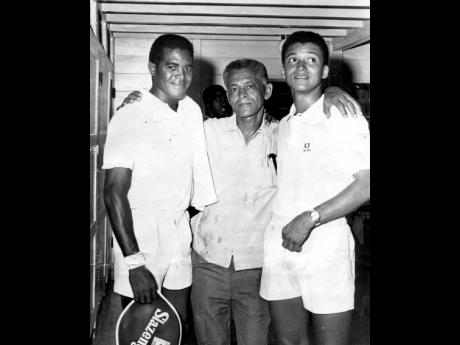 From left: Richard Russell,  his father Irvin and Lance Lumsden.