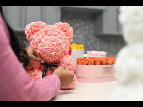 Credit: Antoine Lodge Say “I love You” this Valentine’s Day with eternal roses shaped into a teddy bear.