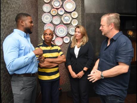Ashley Anguin/Photographer
From left: Mayor of Montego Bay Richard Vernon in conversation with Christopher Samuda, president of the Jamaica Paralympic Association, Michele Formonte, executive director of the Americas Paralympic Committee, and Andrew Parson