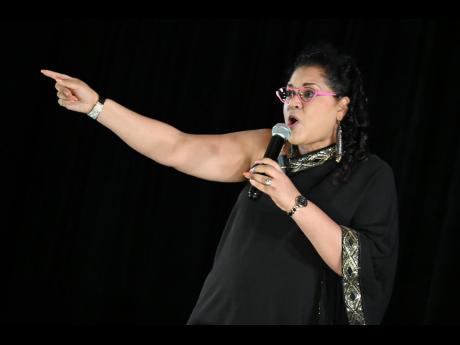 The hilariously funny Maria Barrett, who placed third in the What’s Your Story, Jamaica? competition.