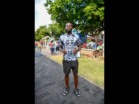 Olympian Rasheed Broadbell, one of the patrons of the 2025 event, was cool as a cucumber after the run/walk event. 