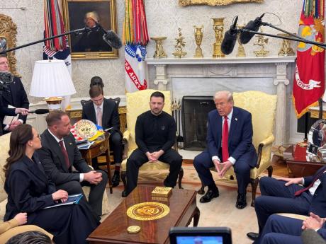 President Donald Trump meets with Ukraine President Volodymyr Zelenskyy in the Oval Office at the White House in Washington DC.