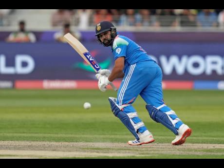India’s captain Rohit Sharma plays a shot during the ICC Champions Trophy cricket match against Bangladesh at Dubai International Cricket Stadium in Dubai, United Arab Emirates, on Thursday, February 20.
