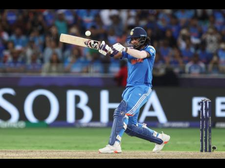 India's KL Rahul plays a shot during the ICC Champions Trophy final cricket match between India and New Zealand at Dubai International Cricket Stadium in Dubai, United Arab Emirates on March 9, 2025.