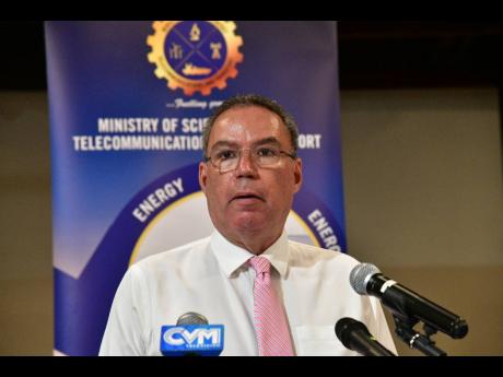 Minister of Transport, Daryl Vaz, provides an update on the energy sector at a press conference held at the Ministry’s offices in St Andrew on Tuesday, March 18.
