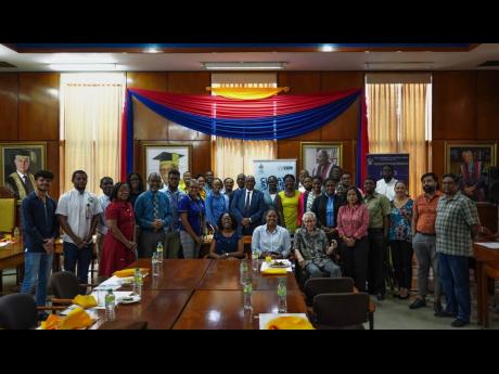 Credit: Contributed Participants at the recent breakfast event to celebrate the CSGM’s 30 years in operation gather for a group photo to mark the occasion.
