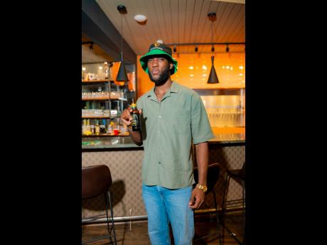 Tavar Brown, Mr World Jamaica first runner-up, joins the St Patrick’s Day celebrations.