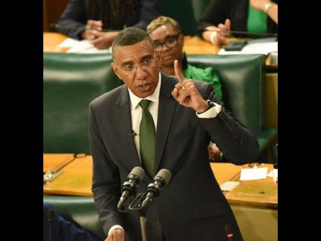 Credit: Ian Allen/Photographer Prime Minister Dr Andrew Holness makes his contribution to the 2025-2026 Budget Debate in the House of Representatives.