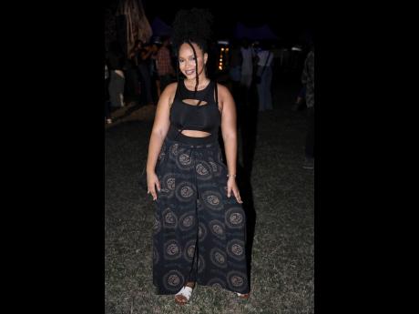 Fashion designer Regina Johnson attended Earth Hour Jamaica to see Sevana’s live performance at the eco-conscious event which aligns with her own passion for sustainability.