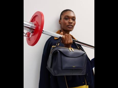 Stylist Jess Steuart-Hoyle dressed Depass in this contrast collar bomber jacket paired with the Mica small bowler.