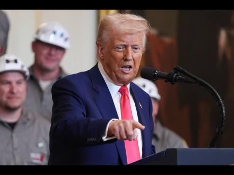 President Donald Trump speaks during an event on energy production in the East Room of the White House in Washington DC.