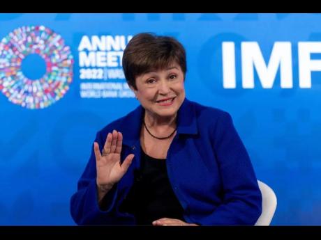International Monetary Fund Managing Director Kristalina Georgieva speaks during the 2022 annual meeting of the IMF and the World Bank Group in Washington, Wednesday, October 12, 2022. 


