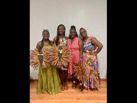 From left: Carla Williams, Dr Juwell Harley, Macrena Bradford, and Rachel Barrett-Dolcine, chief creative strategist at JoVera Collective, organisers of the ‘Crafting For My Mental Health’ workshop.
