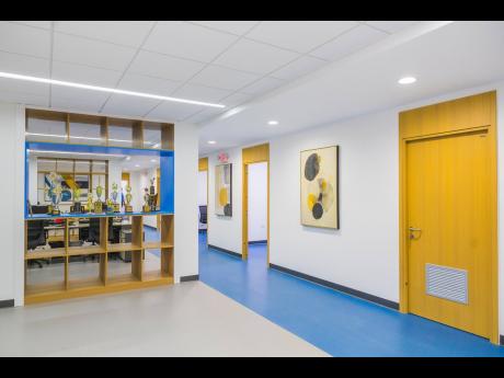 The interior of a section of the newly-opened administrative block at Cornwall Regional Hospital. 