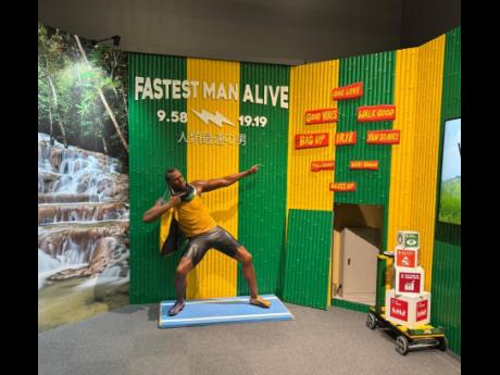 Credit: The Usain Bolt statue, on loan from the S Hotel, is among the elements comprising the design of the Jamaica Pavilion at Expo 2025 Osaka, Kansai, Japan, which began on April 13.